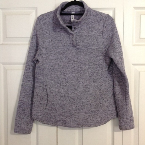 KYODAN Outdoor Size Large Purple Marled 1/4 Snap Pullover Sweatshirt Jacket - Picture 1 of 7